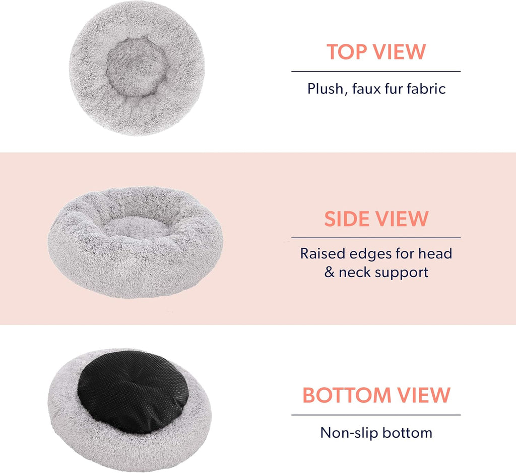 Premium Dog Beds for Large Dogs and Medium Dogs - Portable Dog Beds & Furniture - Fits up to 45 Lbs, (Medium, Dark Grey)