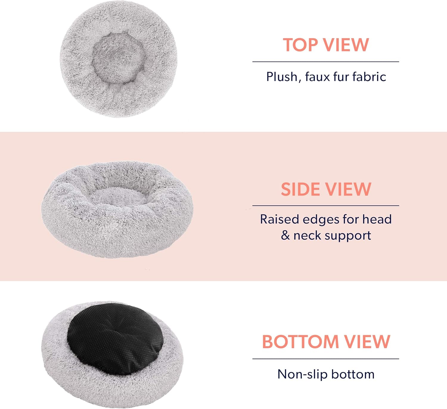 Premium Dog Beds for Large Dogs and Medium Dogs - Portable Dog Beds & Furniture - Fits up to 45 Lbs, (Medium, Dark Grey)