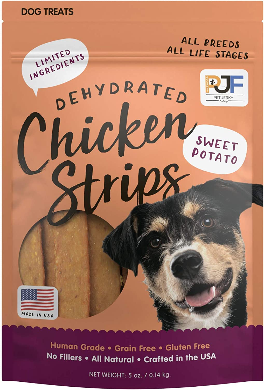 Premium Beef and Banana 5 Oz. Dog Jerky Treats | 100% Human Grade | USA Made | High Protein | Grain Free | Limited Ingredients | No Filler | BHA-BHT Free | Soft-Tender
