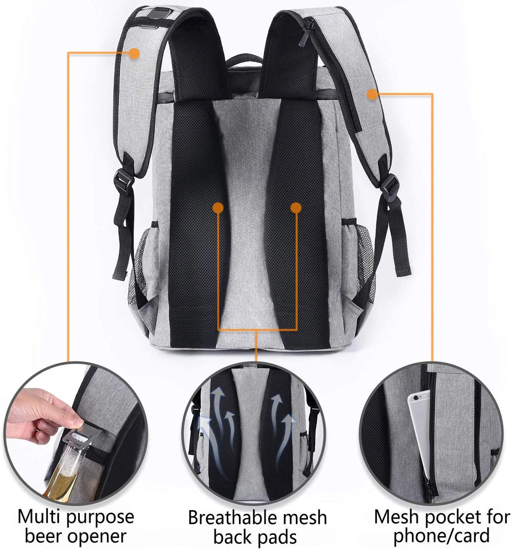  ChillMate Insulated Cooler Backpack – Leakproof & Waterproof, 30 Can Capacity