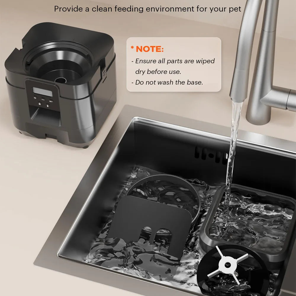 Smart Automatic Pet Feeder – Timed Portion Control Food Dispenser for Cats & Dogs with Slow-Feed Bowl