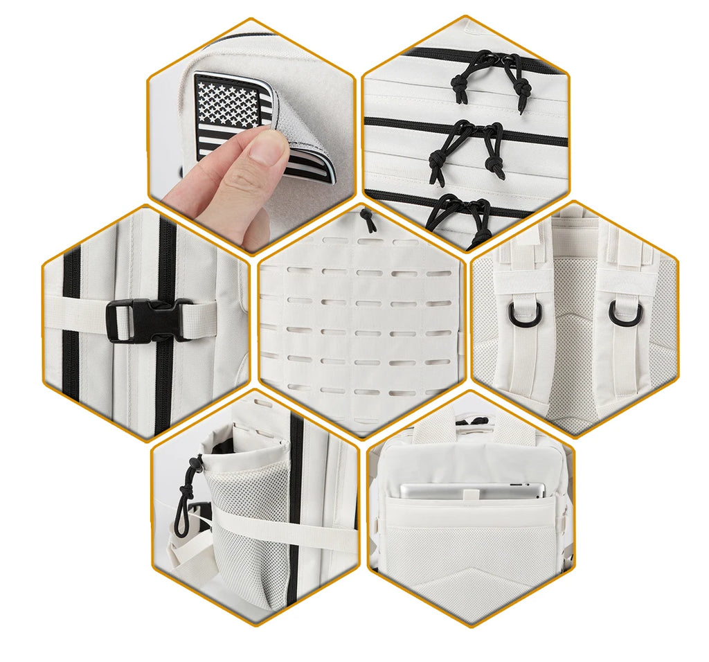 25L/45L Tactical Backpack – Outdoor Survival Bug Out Rucksack with Bottle Holder