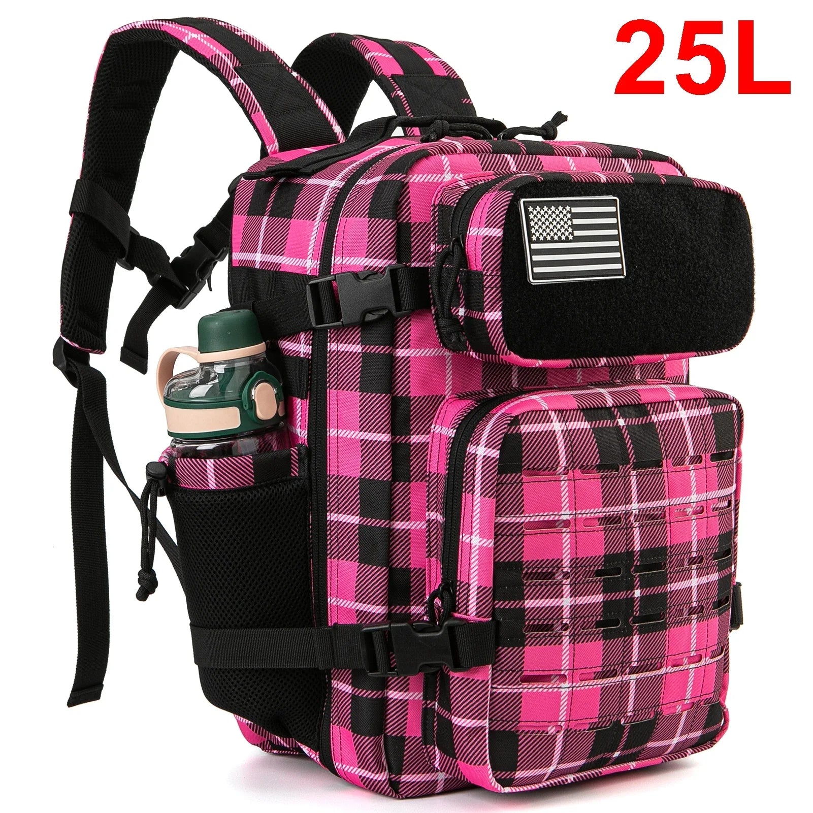 25L/45L Tactical Backpack – Outdoor Survival Bug Out Rucksack with Bottle Holder