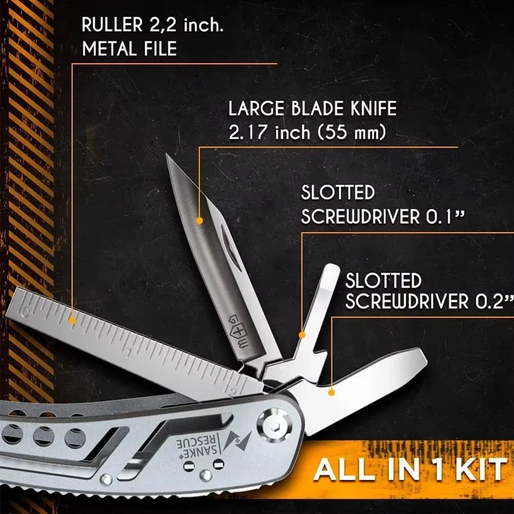 IronEdge 24-in-1 Multitool Pliers – Professional Multi-Tool for Camping, Survival, Hunting, and Everyday Use – Perfect Gift for Men and Dads