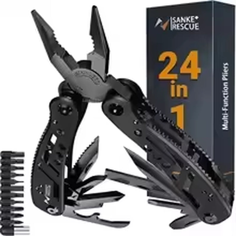 IronEdge 24-in-1 Multitool Pliers – Professional Multi-Tool for Camping, Survival, Hunting, and Everyday Use – Perfect Gift for Men and Dads